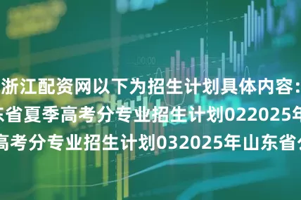 浙江配资网以下为招生计划具体内容：012025年山东省夏季高考分专业招生计划022025年山东省春季高考分专业招生计划032025年山东省公费医学生分地市招生计划042025年省外分专业招生计划